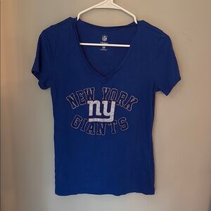 Women's Blue New York Giants V-Neck Top - XS